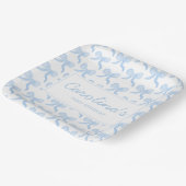 水彩青名門私立校風の水彩弓パーソナライズ ペーパープレート (傾斜あり)