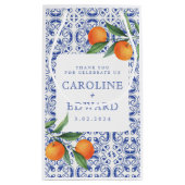 水彩青地中海の結婚色 スモールペーパーバッグ (裏面)