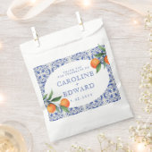 水彩青地中海の結婚色 フェイバーバッグ (クリップ留めされた状態)