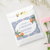 水彩青地中海の結婚色 フェイバーバッグ (封をした状態)