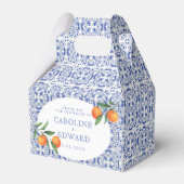 水彩青地中海の結婚色 フェイバーボックス (正面サイド)