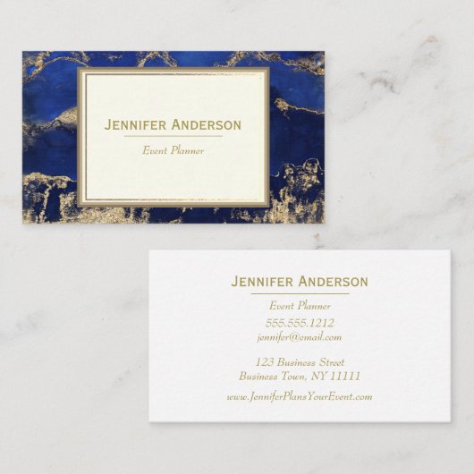 水彩青大理石 名刺 (正面/裏面)