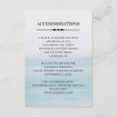 水彩青宿泊施設。結婚詳細 エンクロージャーカード (正面)