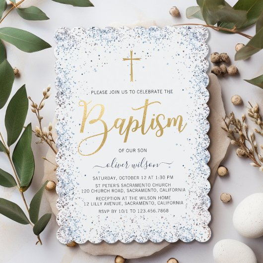 水彩青少年バプテスマ 招待状