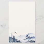 水彩青山モノグラム文房具紙 便箋 (裏面)