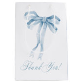 水彩青弓ボーイベビーシャワー ミディアムペーパーバッグ (正面)