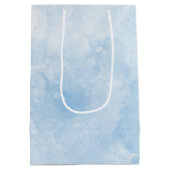 水彩青弓ボーイベビーシャワー ミディアムペーパーバッグ (裏面)