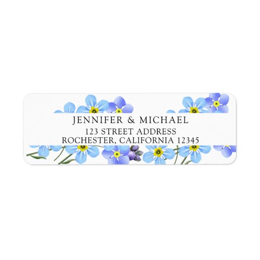 水彩青忘れい私はフローラ戻らない ラベル (正面)