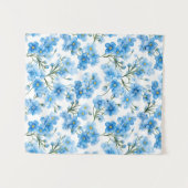 水彩青忘れいMe花柄なし タペストリー (正面(横))