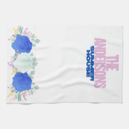 水彩青抽象芸術キッチンタオル キッチンタオル