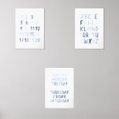 水彩青教育セット3アートプリント (正面)