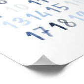 水彩青数字教育用ポスター ポスター (角)