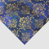 水彩青模様(金ゴールドダマスク付) 薄葉紙 (詳細)