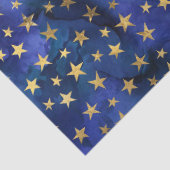 水彩青模様(金ゴールド星付) 薄葉紙 (詳細)