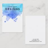 水彩青水彩絵文字表示カード 名刺 (正面/裏面)