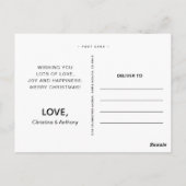 水彩青波ハッピーホリデーフォト ポストカード (裏面)