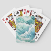 水彩青波名前をカスタムする トランプ (裏面)