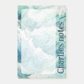 水彩青波名前をカスタムする ポストイット (正面)