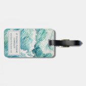 水彩青波名前をカスタムする ラゲッジタグ (裏面横)