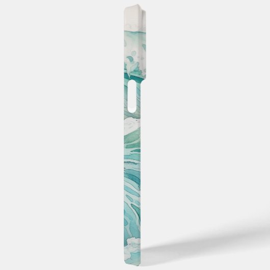 水彩青波名前をカスタムする Case-Mate iPhoneケース (裏面 / 右)