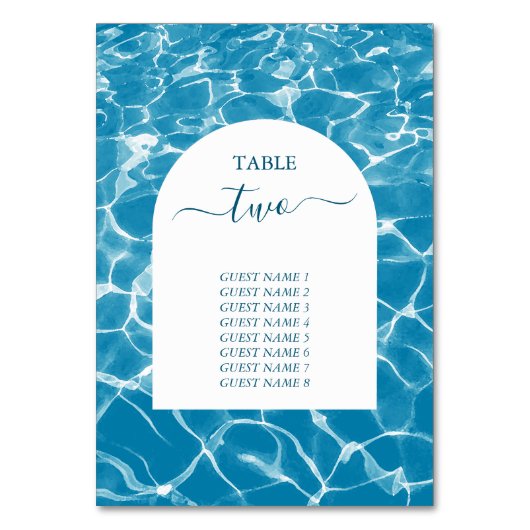 水彩青海ビーチ結婚式表番号 テーブルナンバー (正面)