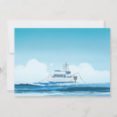 水彩青海船 招待状 (裏面)