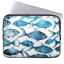 水彩青海魚の模様。航海の動物