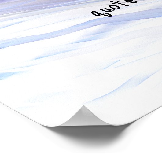 水彩青淡い色のと灰色に引用文ポスターを追加 ポスター (角)