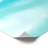 水彩青湖アートのカモメ ポスター (角)