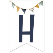 水彩青熱気球バンティングフラグ バンティングフラッグ (第2の旗)