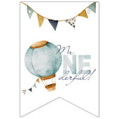 水彩青熱気球バンティングフラグ バンティングフラッグ (第1の旗)