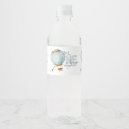 水彩青熱気球Mr.OneDerful Boy ペットボトルラベル