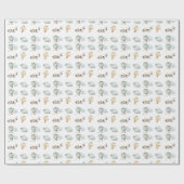 水彩青熱気球Mr.OneDerful Boy ラッピングペーパー (フラット)