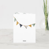 水彩青熱気球Mr.OneDerful Boy 招待状 (裏面)