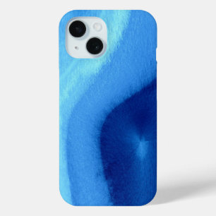水彩青瑪瑙 抽象芸術電話ケース iPhone 15ケース