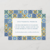 水彩青瓦地中海の | RSVP QRコード エンクロージャーカード (正面/裏面)