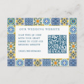 水彩青瓦地中海の | RSVP QRコード エンクロージャーカード (裏面)