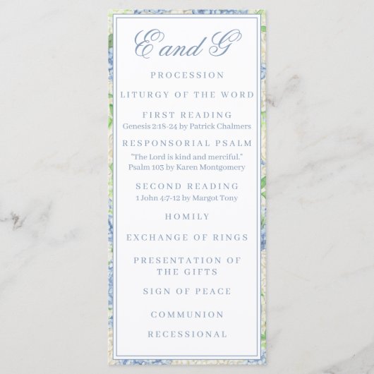 水彩青白あじさいクレストプログラム メニュー (正面)