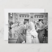 水彩青白あじさいクレスト写真 サンキューカード (裏面)