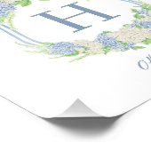 水彩青白あじさい紋 フォトプリント            (角)