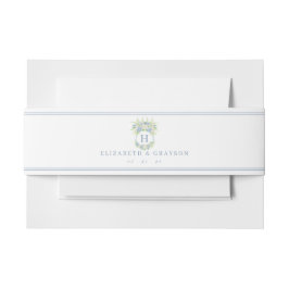 水彩青白あじさい紋 招待状ベリーバンド