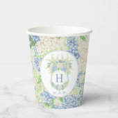 水彩青白あじさい紋 紙コップ (裏面)