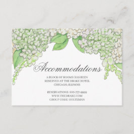 水彩青白あじさい結婚の エンクロージャーカード