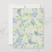 水彩青白あじさい結婚の サンキューカード (裏面)