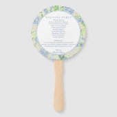 水彩青白あじさい結婚の ハンドファン (裏面)