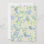 水彩青白あじさい結婚の 招待状 (裏面)