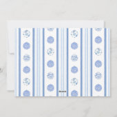 水彩青白オーナメントクリスマスフォト シーズンカード (裏面)