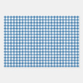水彩青白ギンガム ラッピングペーパーシート (正面2)