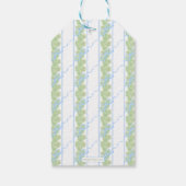 水彩青白クリスマスストッキング ギフトタグ (裏面)