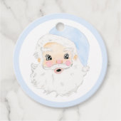 水彩青白サンタヴィンテージサンタ フェイバータグ (正面)